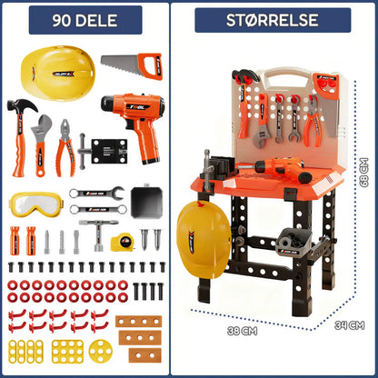 SuperBuilder Værktøjsbænk – 90 dele