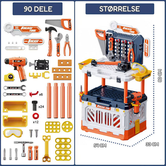 SuperBuilder Værktøjsbænk – 90 dele