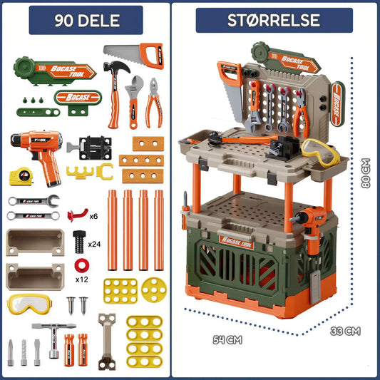 SuperBuilder Værktøjsbænk – 90 dele