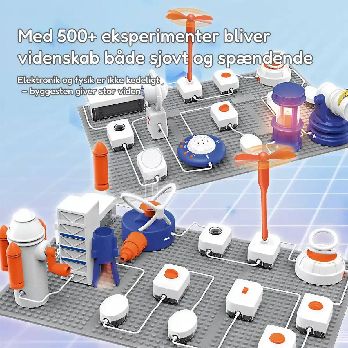 SuperGenial elektronisk kredsløbssæt med 500+ eksperimenter og avancerede opstillinger