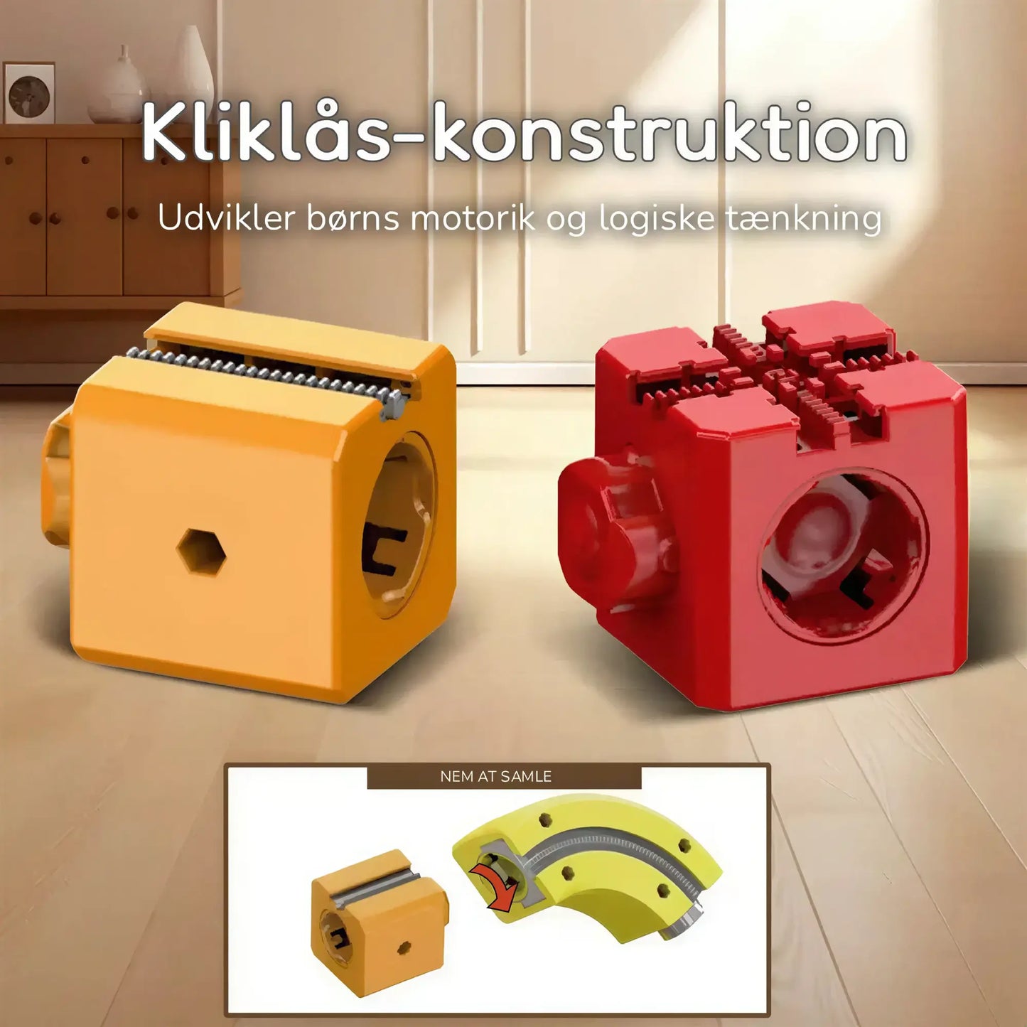 SuperTracks togbanesæt klik system – farverig byg-selv tog bane med broer, sving, skilte og tog